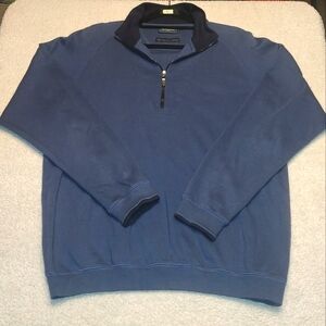 Bobby Jones Players Blue Quarter-Zip Pullover, Size Medium